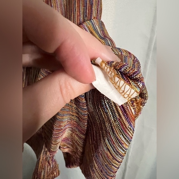 Zara Multi Color Keyhole Cutout Striped Romper Small - Picture 17 of 17